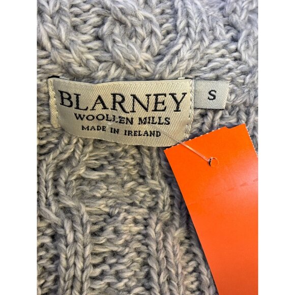 Blarney Woolen Mills Cable Knit Cardigan Sweater Gray S - Picture 8 of 8